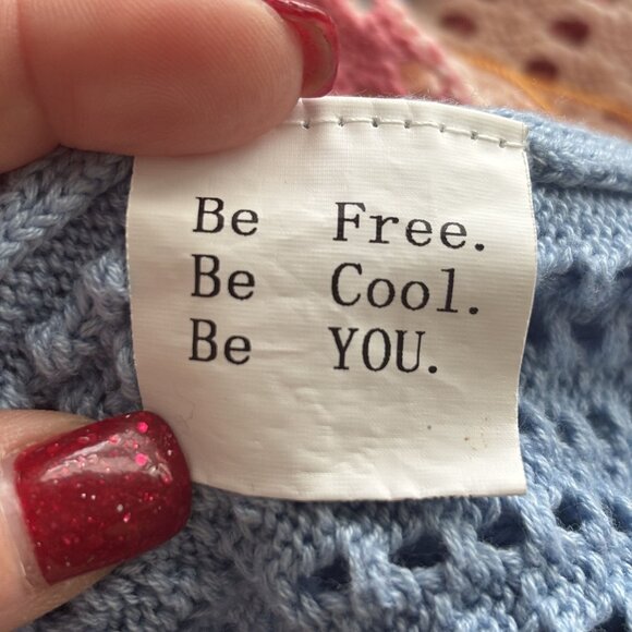 Vintage-Inspired VRG GRL Multicolor Crochet Knit Maxi Dress Long Sleeves Size 8 - Picture 13 of 15